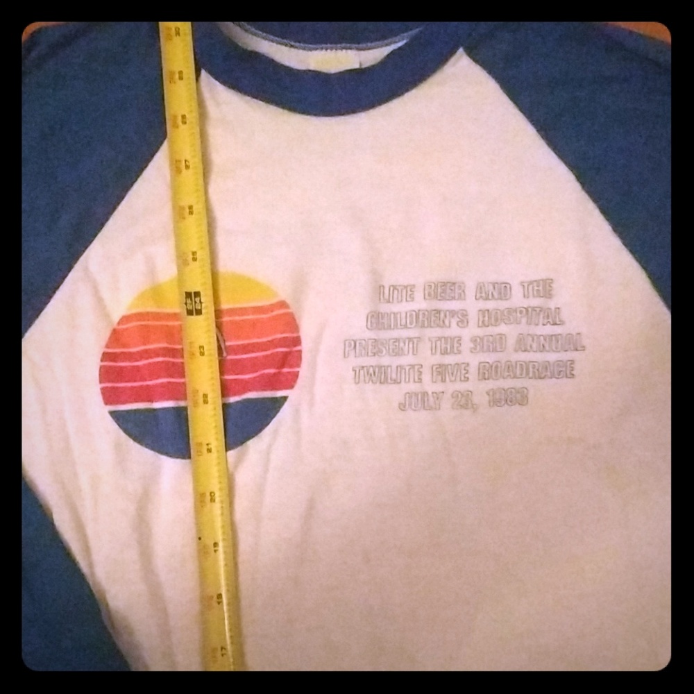 vintage 3/4 sleeve Children's Hospital race shirt